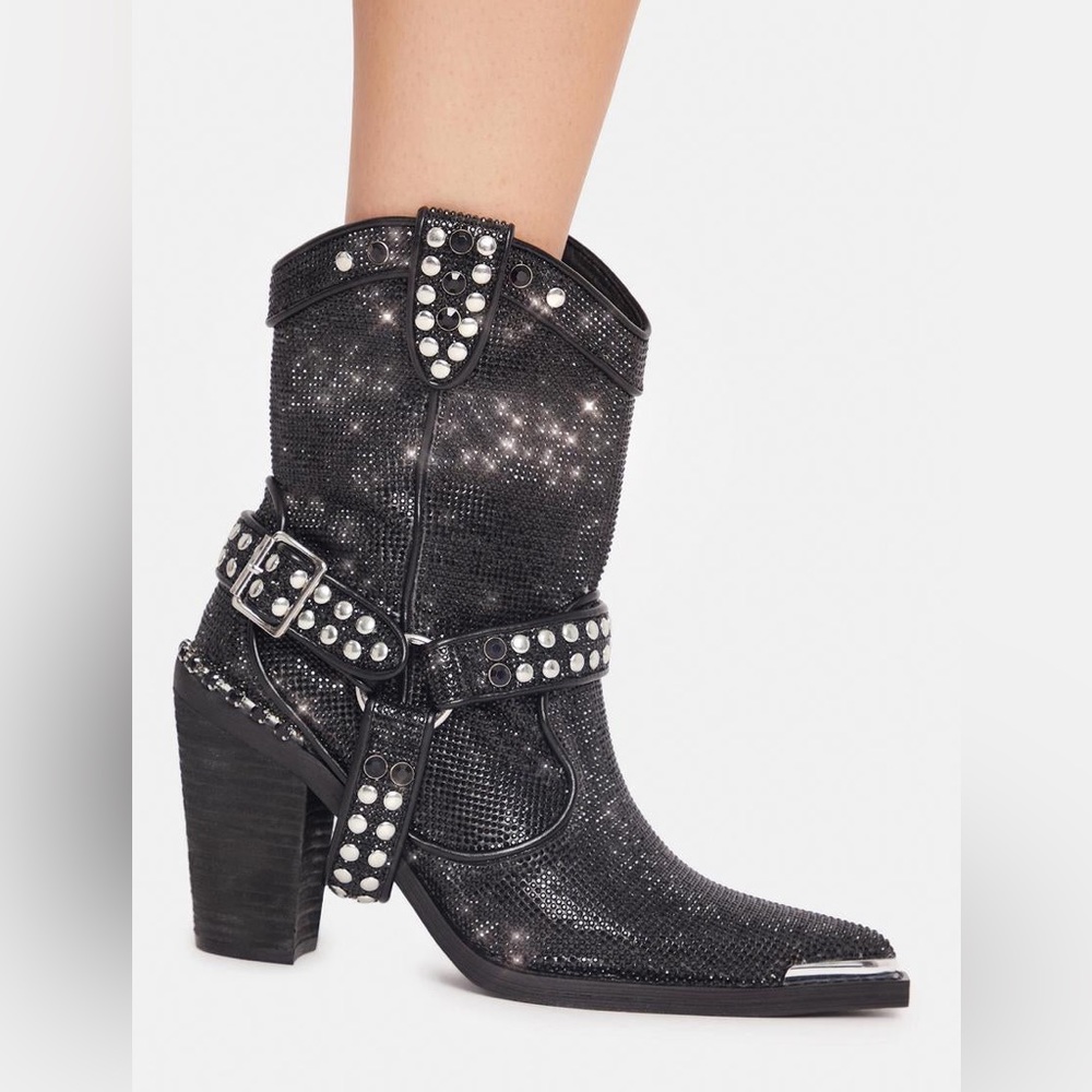 Rhinestones Western Boots Size 7